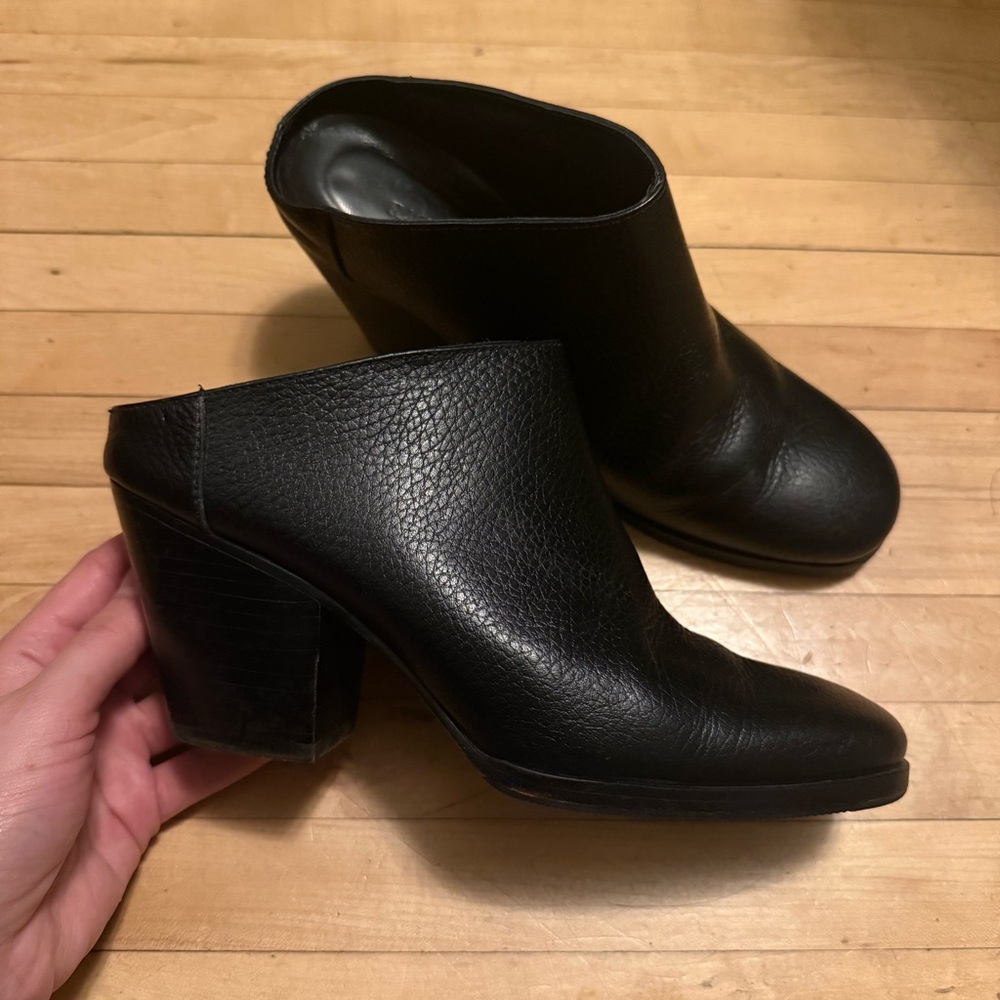 Rachel Comey Mars Mules Black Pebbled Leather Heels US 7 - Picture 4 of 15